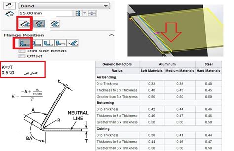 how to calculate k factor sheet metal|solidworks sheet metal k factor.